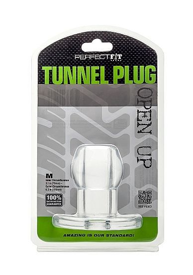 PERFECT FIT BRAND - ASS TUNNEL PLUG SILICONA TRANSPARENTE M