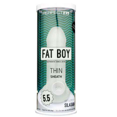 PERFECT FIT BRAND - FAT BOY FUNDA FINA EXTENSOR DE PENE TRANSPARENTE 15 CM